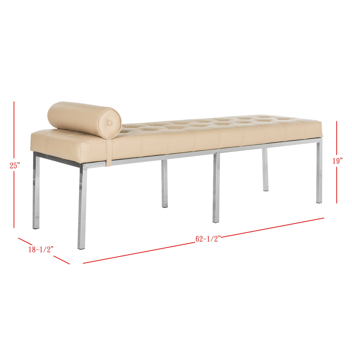 Beige Tufted Bench J577793