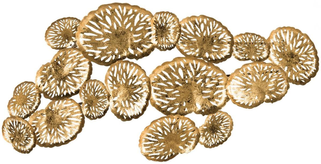 Gold Coral Plate Wall Decor P5689