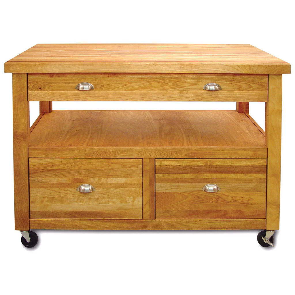 Natural Butcher Block Island Workcenter J981769