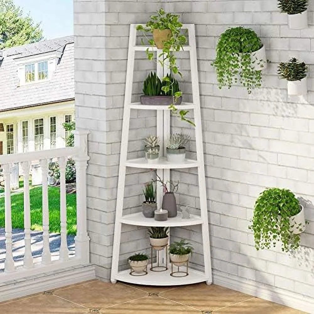 Gold 5 Tier Corner Bookshelf B3279