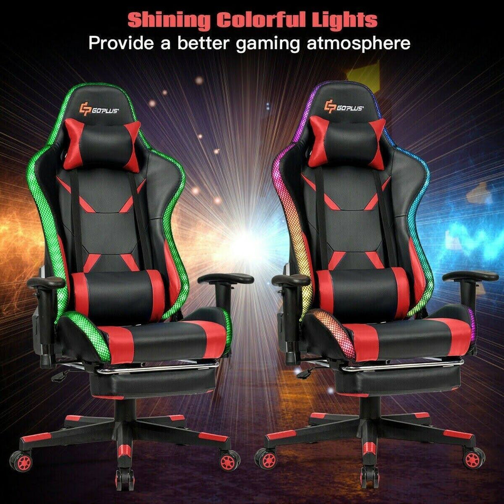 Red RGB LED Gaming Chair V415