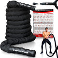 Battle Rope with Anchor Strap Kit and Exercise Poster, 100% Poly Dacron, Pack of 2 R460695