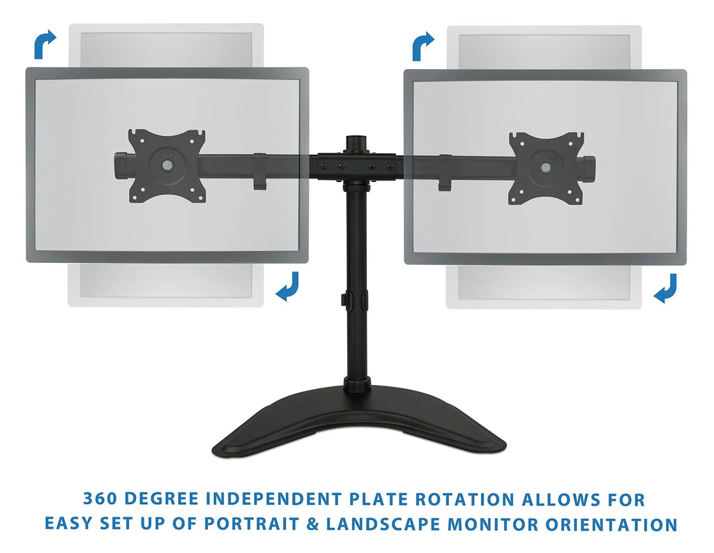Free Standing Dual Monitor Stand for Two 19-27 Inch Computer Screens Q119611