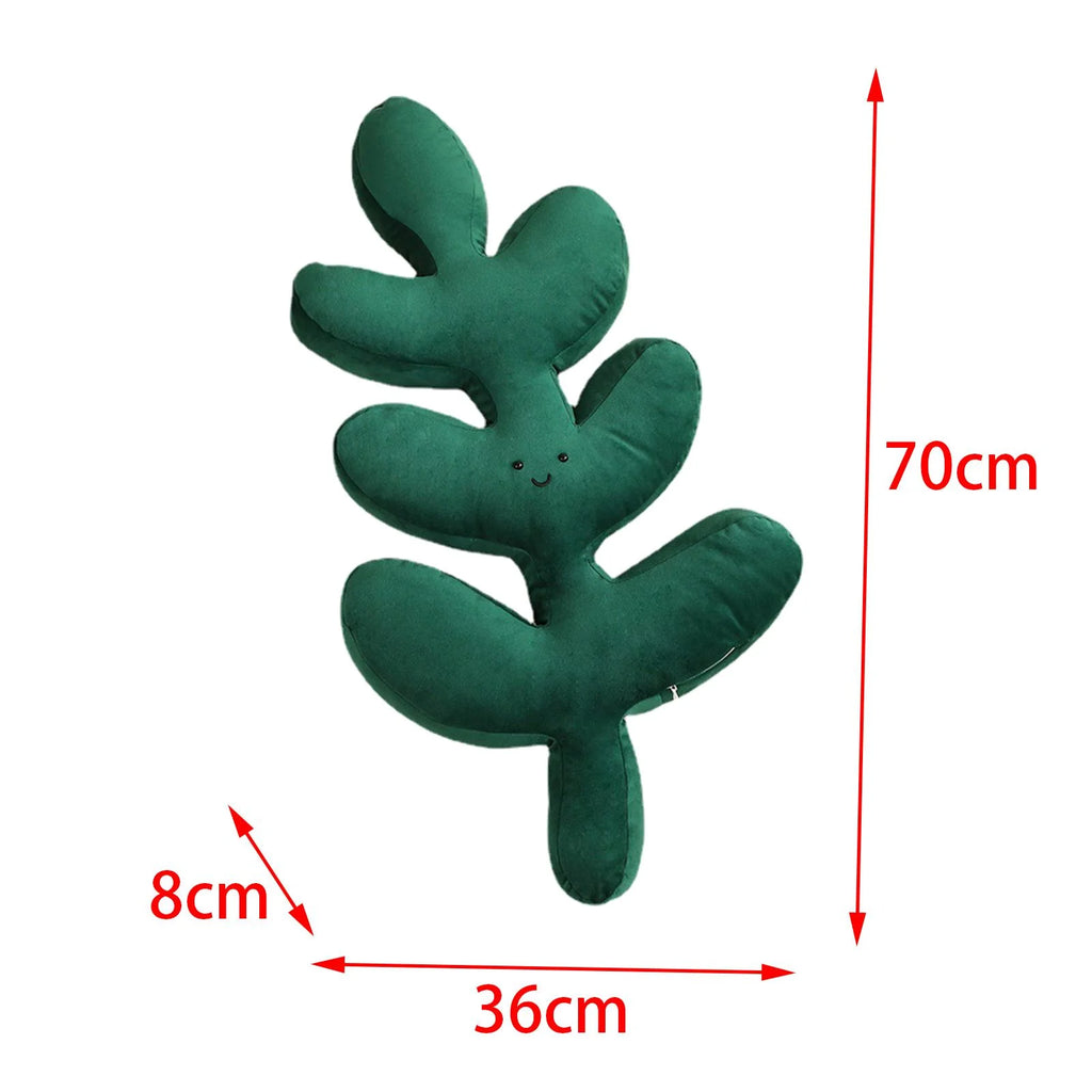 Leaf Shaped Throw Plant Leaves Decorative F9998
