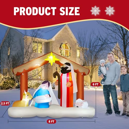 14FT Giant Christmas Inflatables Santa Claus with Wreath Built-in LED Lights I83676