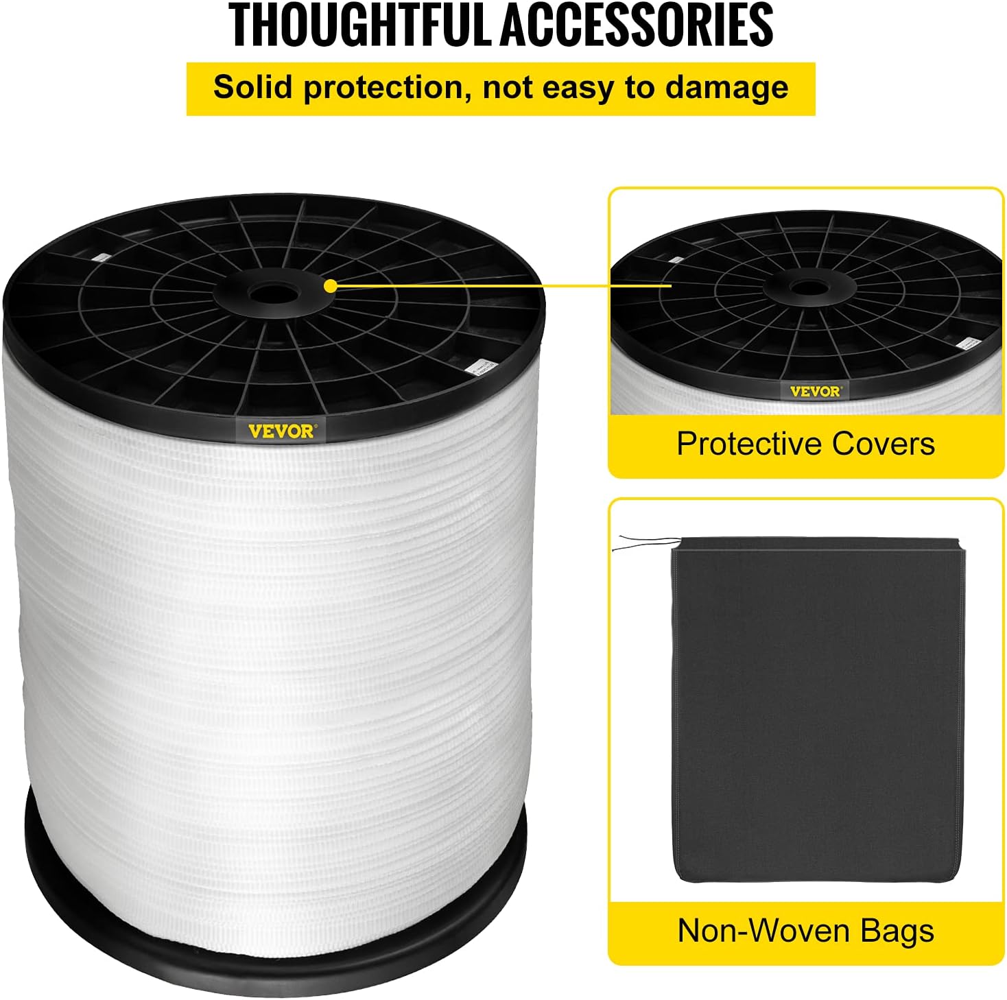 1250Lbs Polyester Pull Tape, 1053' x 1/2" Flat Tape, Pack of 2 N167