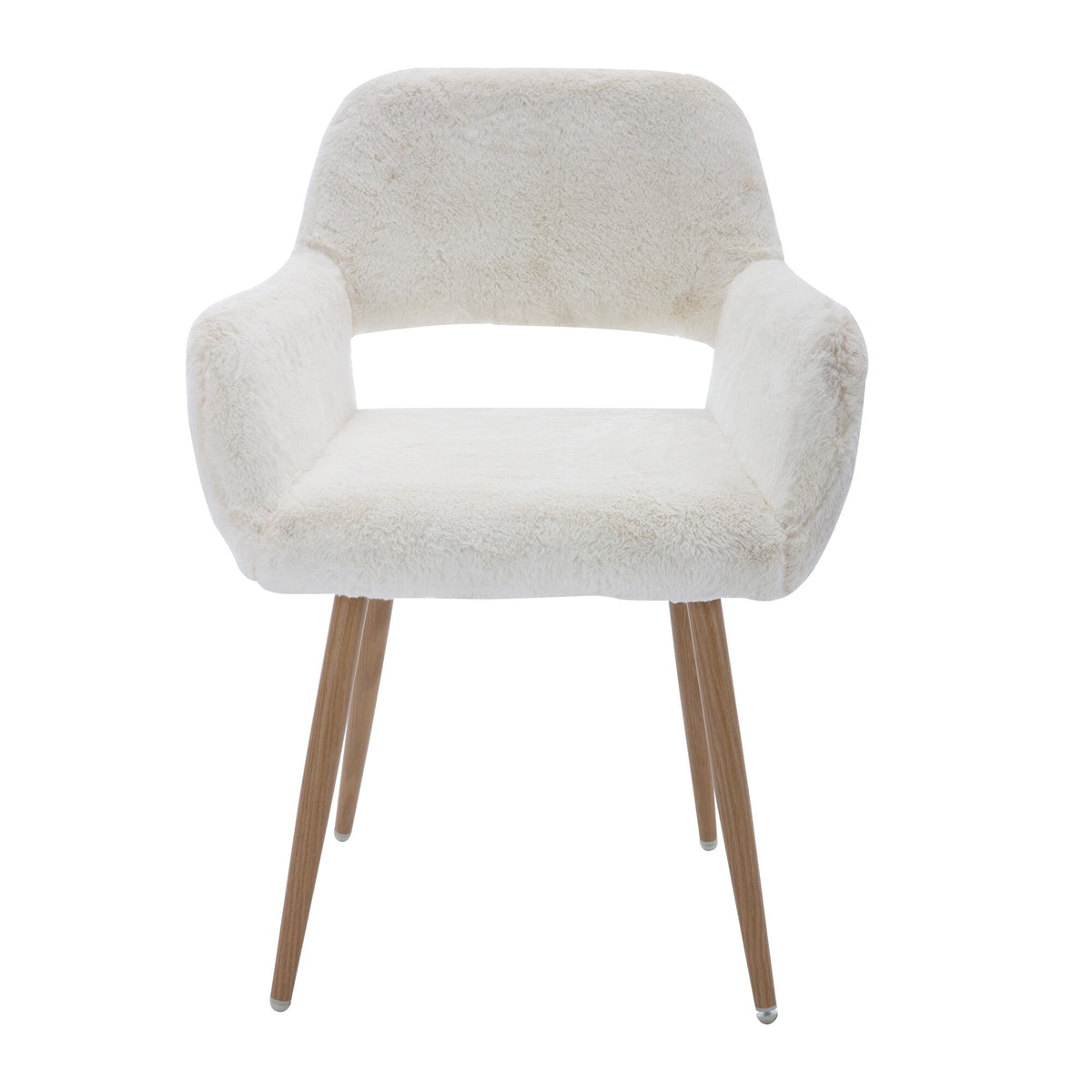 White Side Chair with Steel Legs J2910