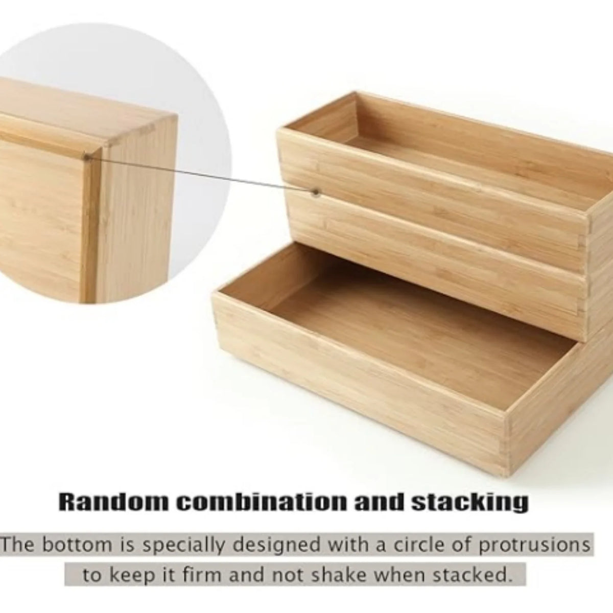 Bamboo Drawer Organizer Set of 5 M975031
