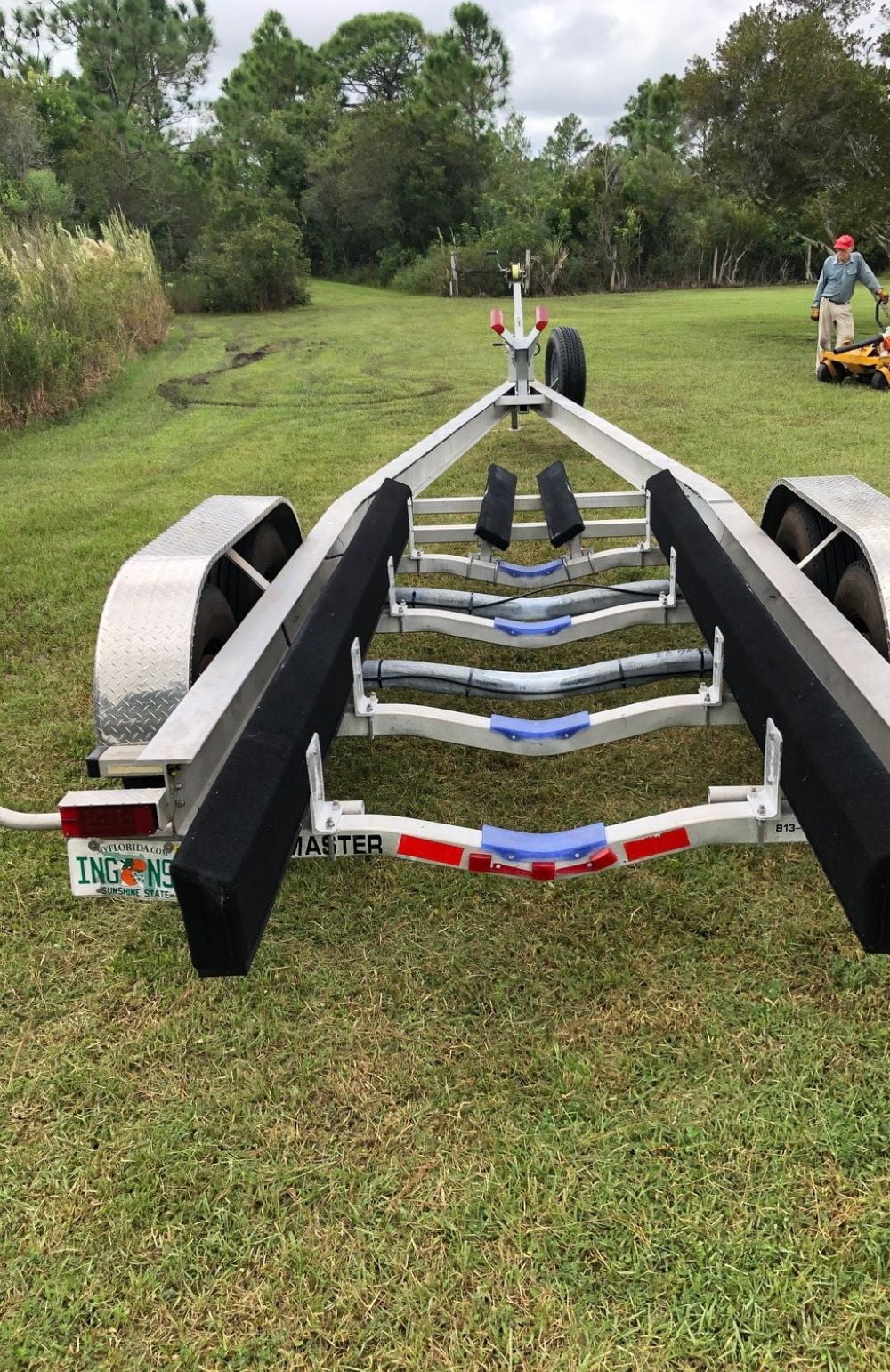 32 oz. Boat Trailer Bunk Carpet, 2 Pieces, 12' x 12" Each, Jasmine Blue T64557