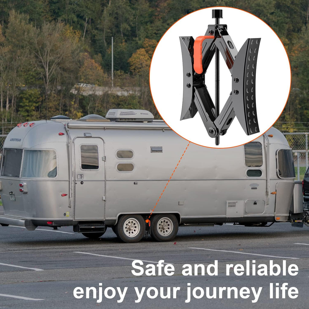 Camper Wheel Stabilizer X Shaped Chocks, Anti-Move Tire Chock Stabilizers Scissor 2 Sets with Accessories Pack of 2 Q826
