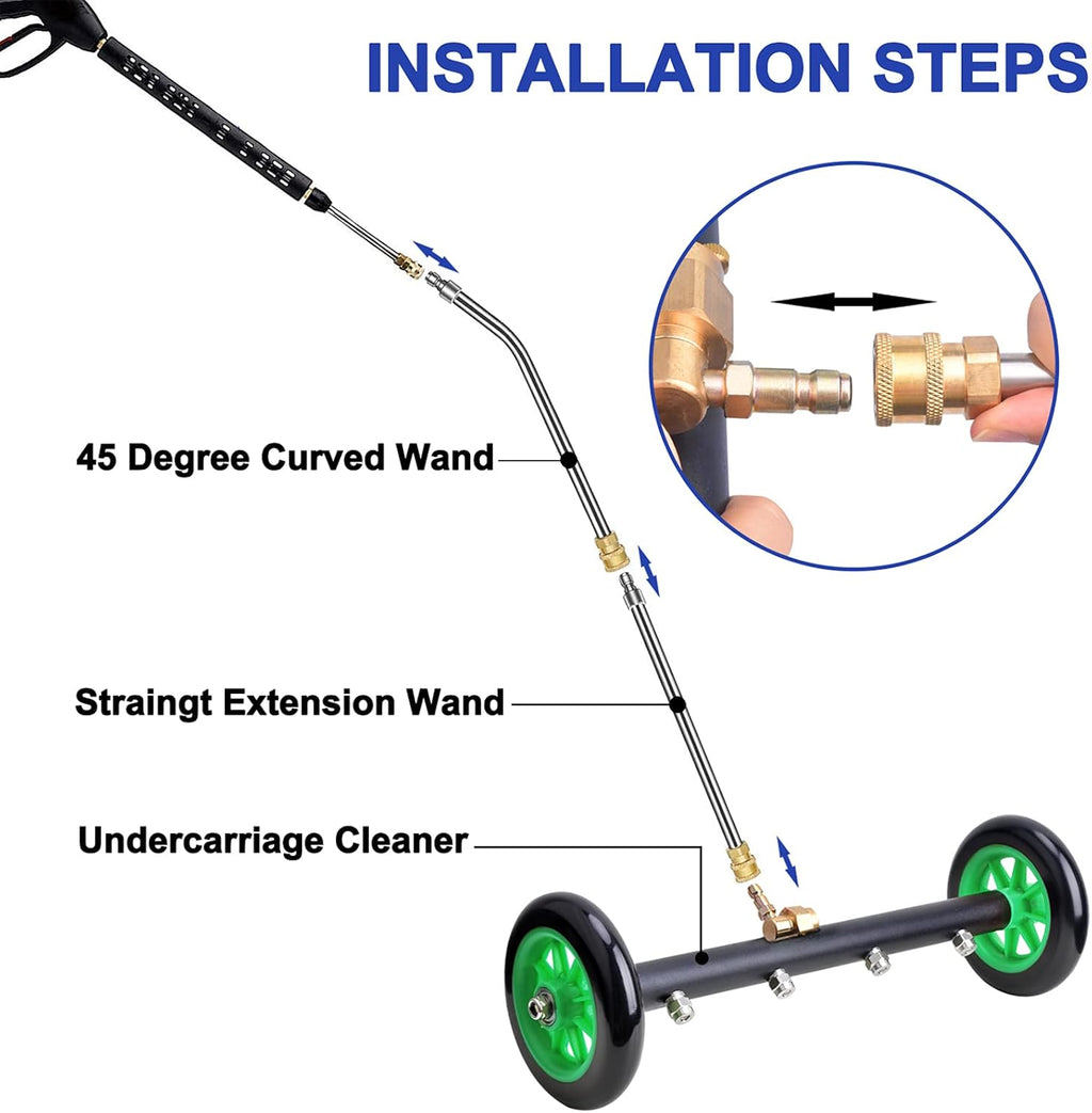 4000PSI Undercarriage Cleaner Water Broom 16 Inch Pack of 2 X22061