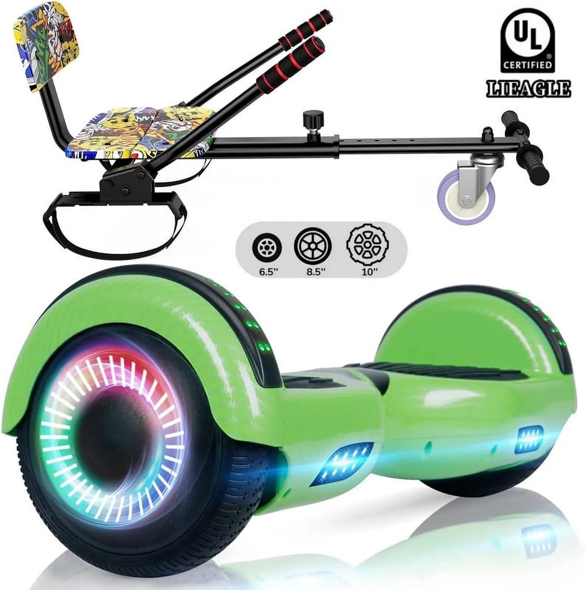 6.5 inch Self Balancing Electric Scooter with Bluetooth Speaker & LED Lights L40352