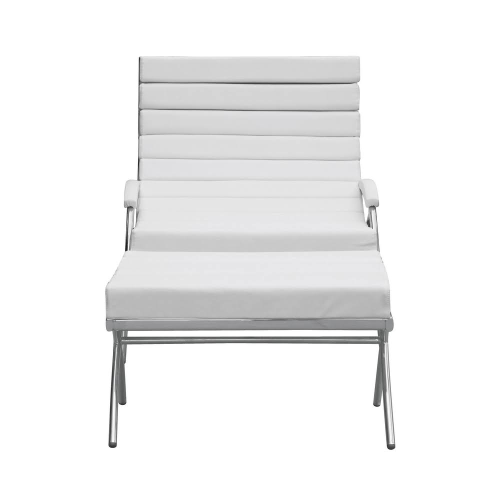 White Chair and Ottoman H1165