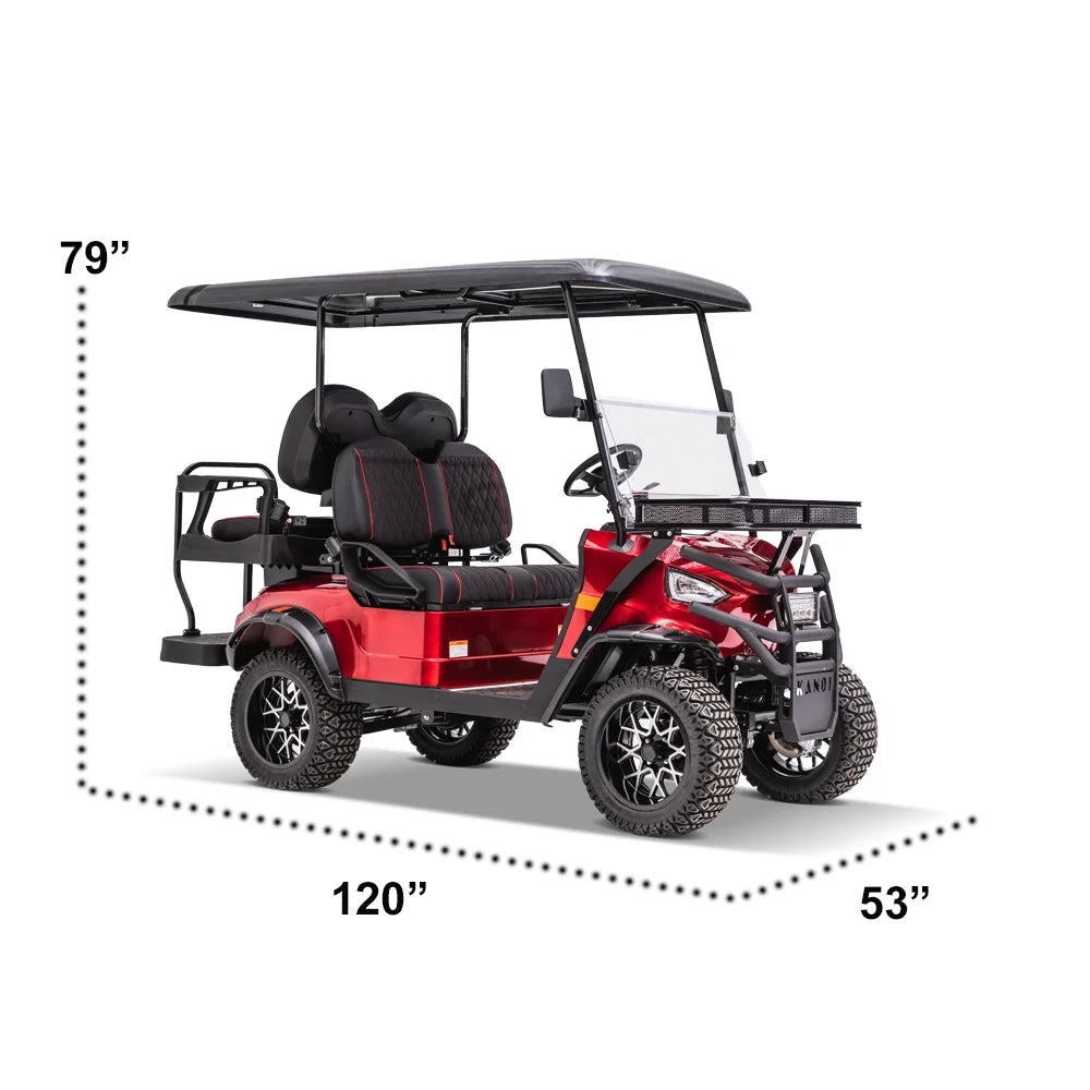 Red Electric Golf Cart T634
