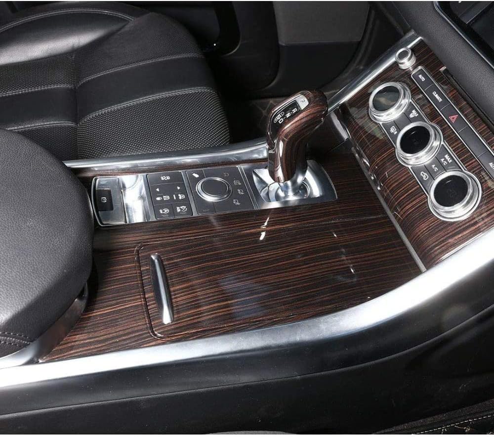 Red Ash Wood Grain ABS Plastic Center Console Cover Trim F64308