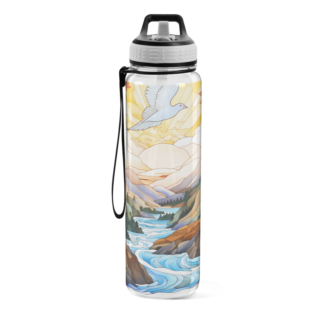 32oz Tritan Leakproof Clear Water Bottle with Straw B58599