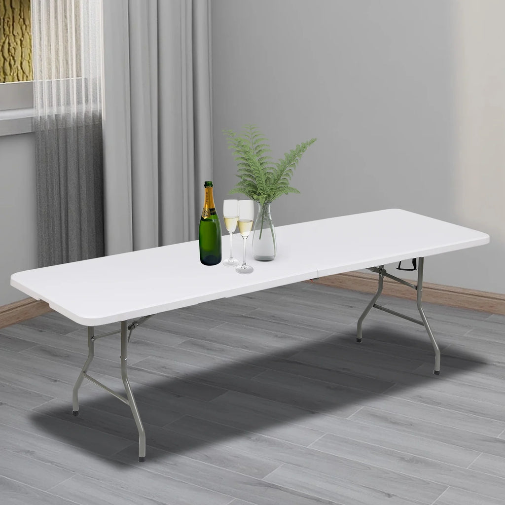 White 8ft Plastic Folding Table H13887