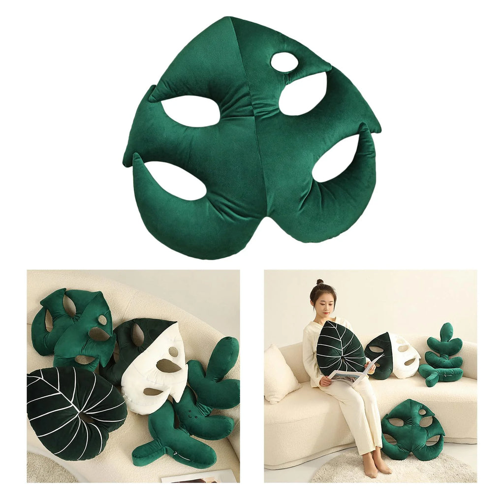 Leaf Shaped Throw Plant Leaves Decorative F9998