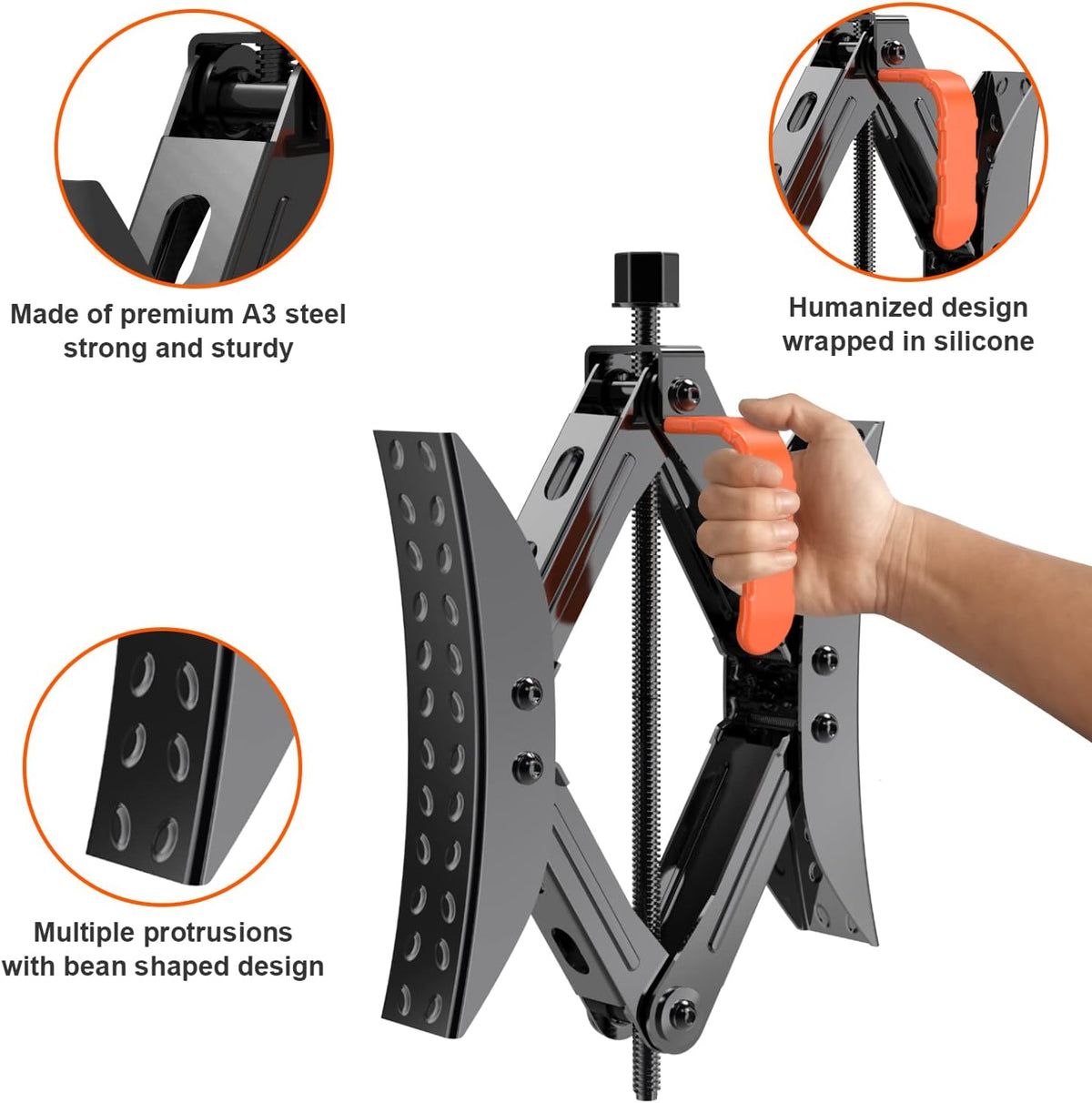 Camper Wheel Stabilizer X Shaped Chocks, Anti-Move Tire Chock Stabilizers Scissor 2 Sets with Accessories Pack of 2 Q826