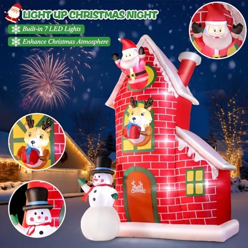 8 FT Blow Up Santa Claus with Gifts Bag Outdoor Decorations G728875