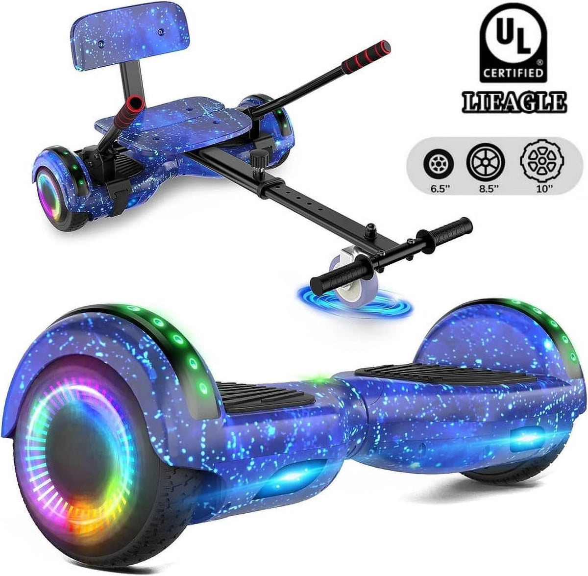 6.5 inch Self Balancing Electric Scooter with Bluetooth Speaker & LED Lights L40352