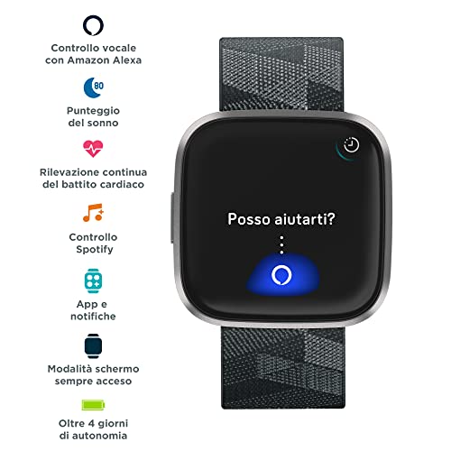 Black/Carbon Smartwatch with Heart Rate D78871