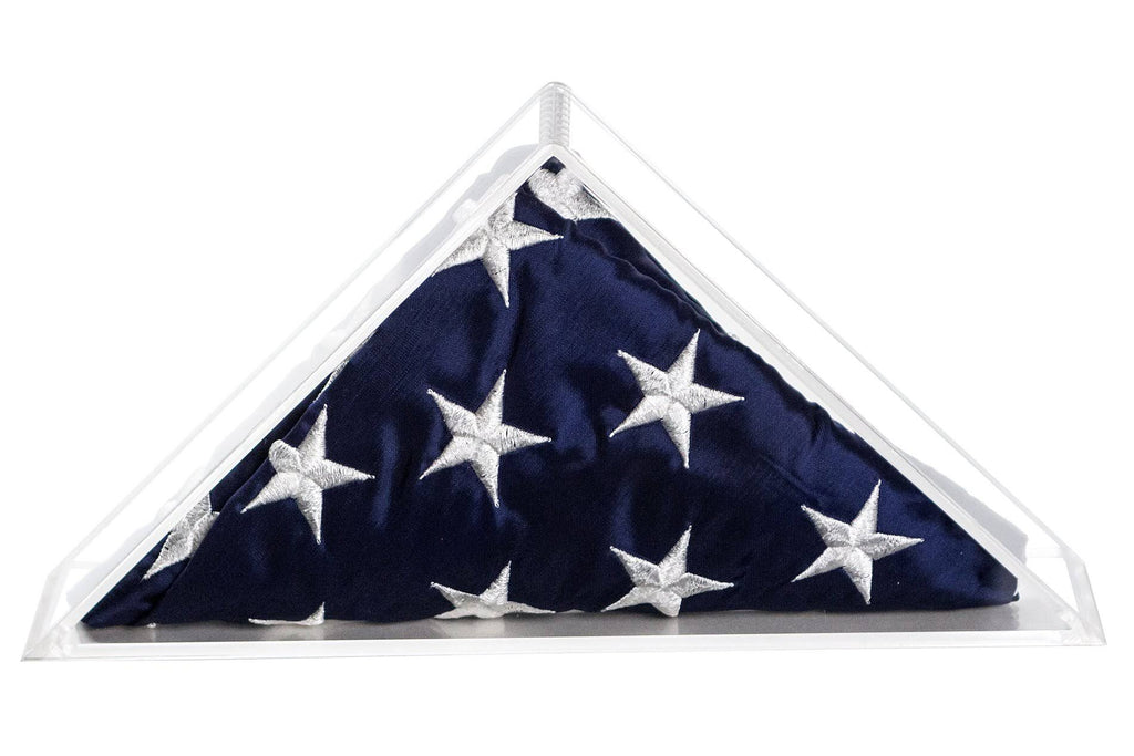 Clear Acrylic American Flag Display Case Wall Mount Z327