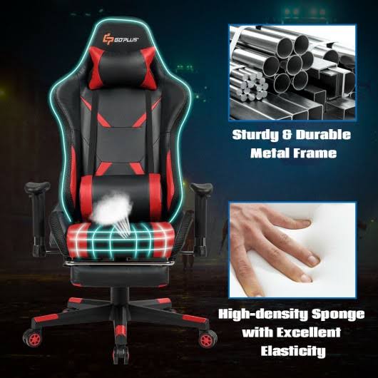 Red RGB LED Gaming Chair V415