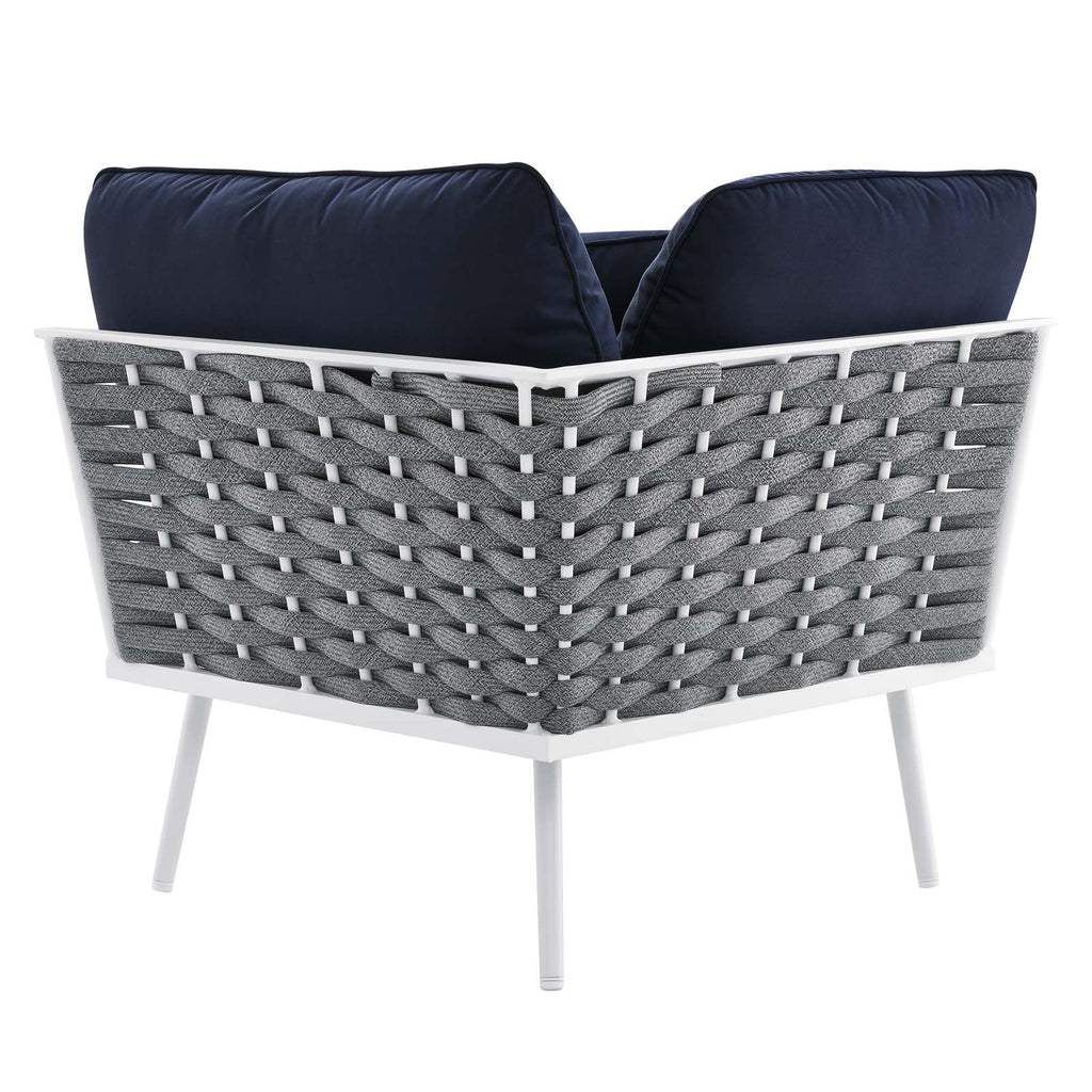 White Navy 9 Piece Aluminum Outdoor Sectional Sofa Set X231369