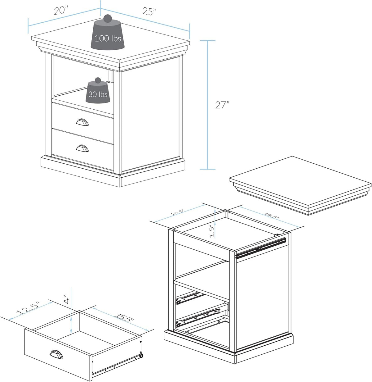 Mocha Nightstand Z5328