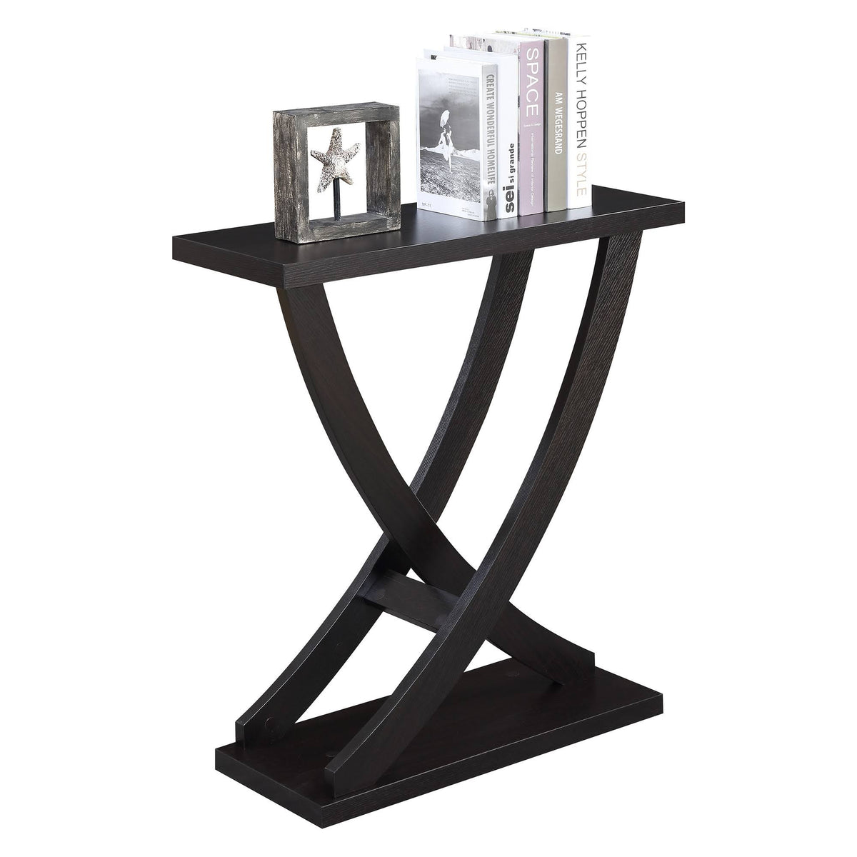 Espresso Cross Step Console Table X353