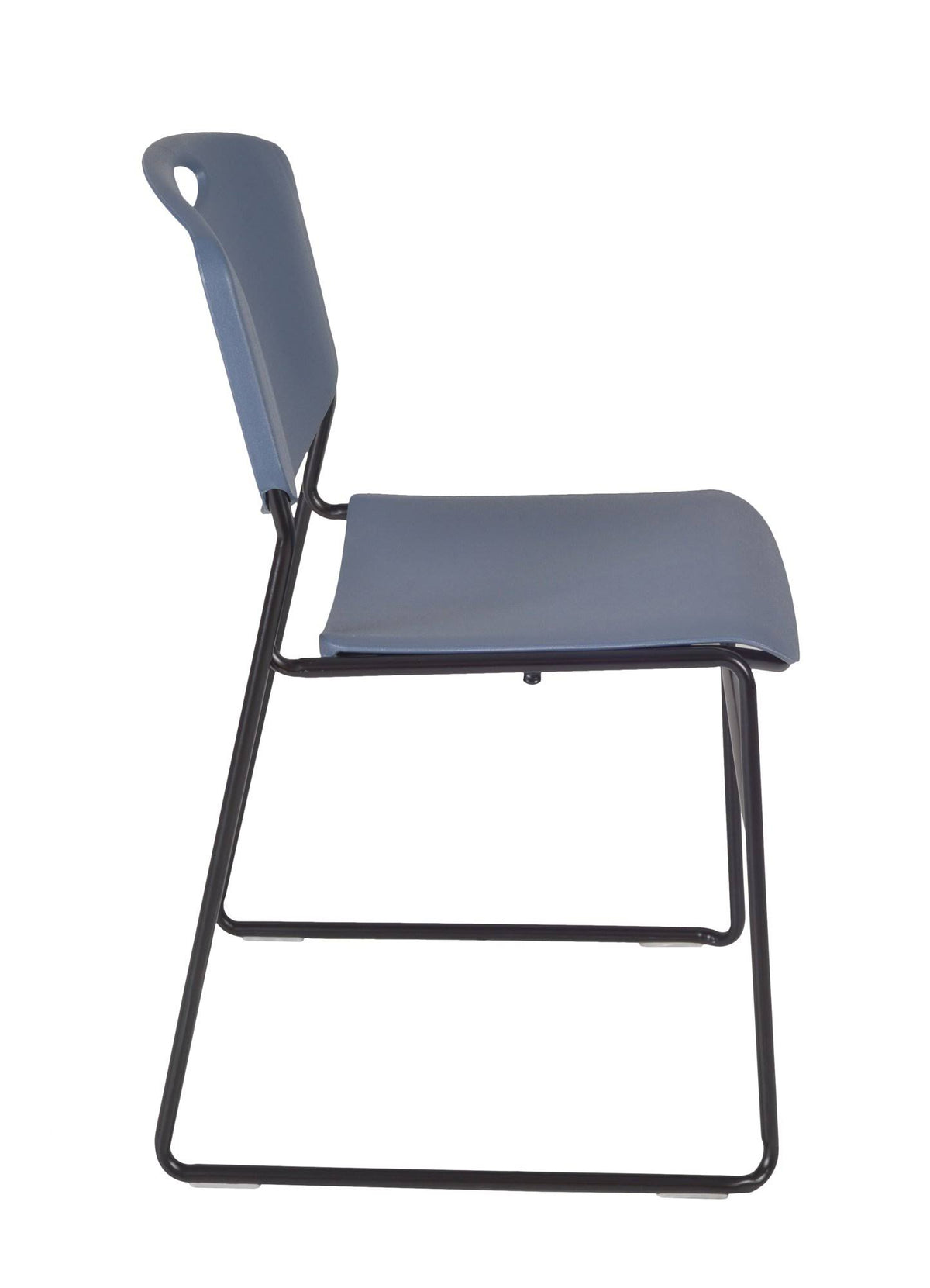 Cherry Black Square Breakroom Table with 4 Stack Chairs A9792