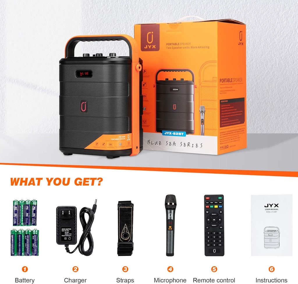 Rechargeable Bluetooth Karaoke Speaker with Microphone W9117