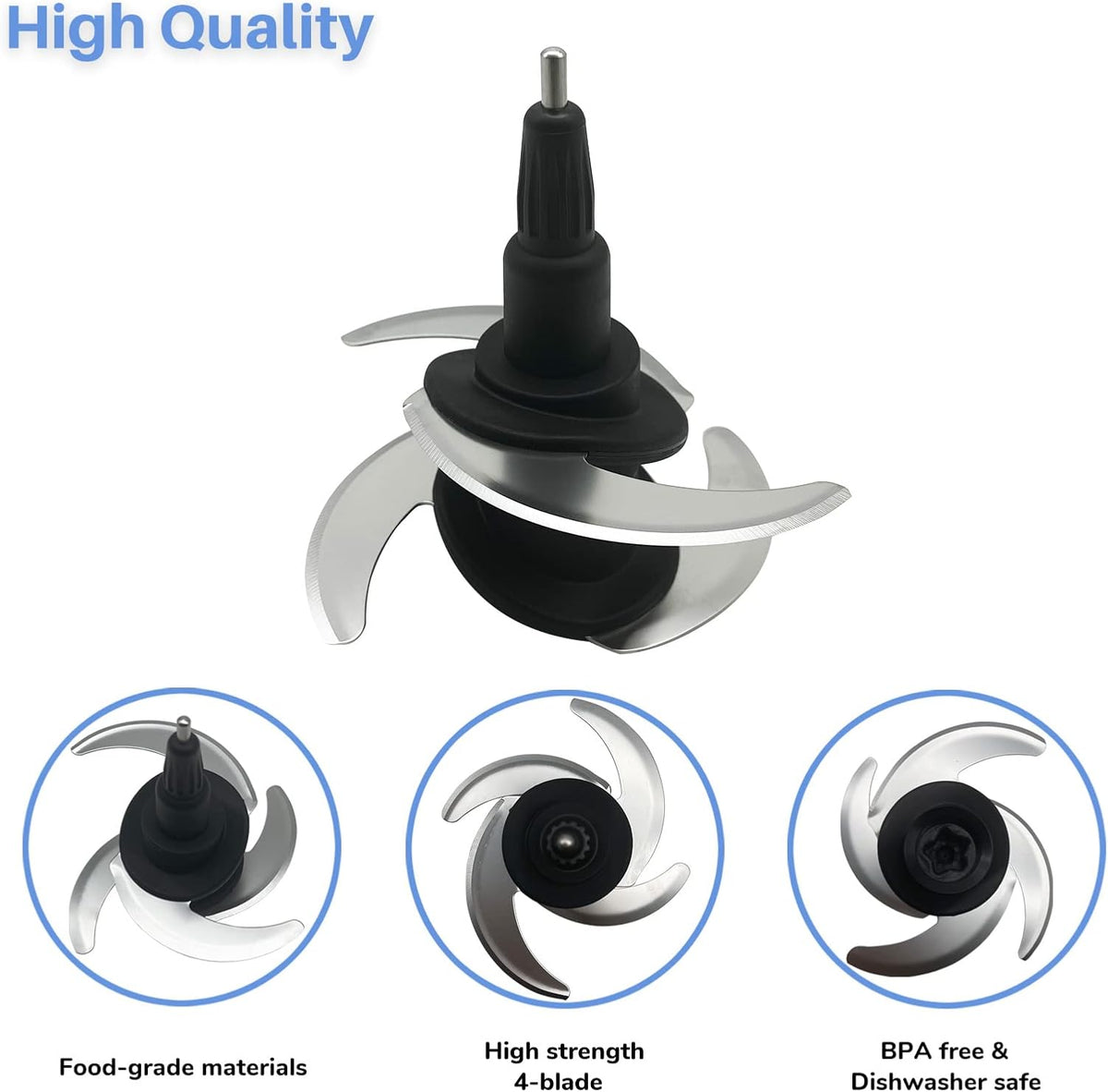Replacement Blade for Ninja 64-oz 72-oz Food Processor Bowl Chopping Blade Y87507