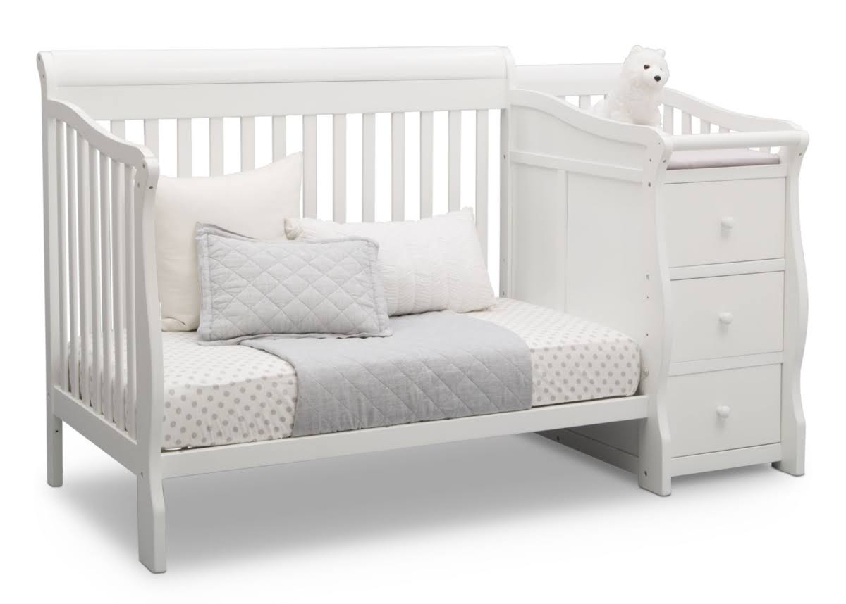 Convertible Crib N Changer Bianca White W6652