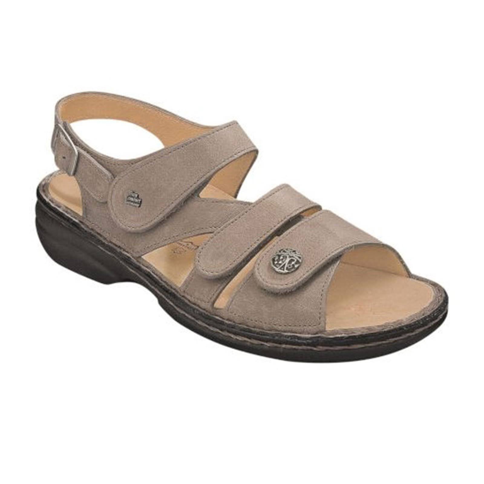 Taupe Leather Soft Footbed Shoes V8426