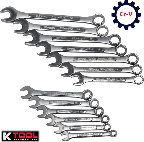 13-Piece Drop Forged Steel Combination Wrench Set V9466