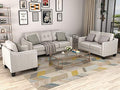 Gray 3-Piece Sofa Set with Tufted Cushions F4267