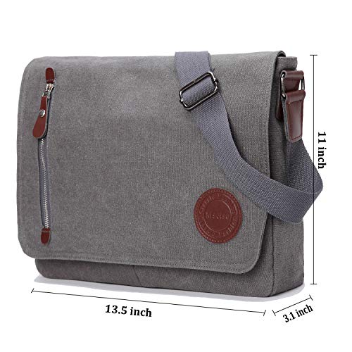 Canvas Messenger Bag 13.5" Laptop Bags (Coffee) H91734