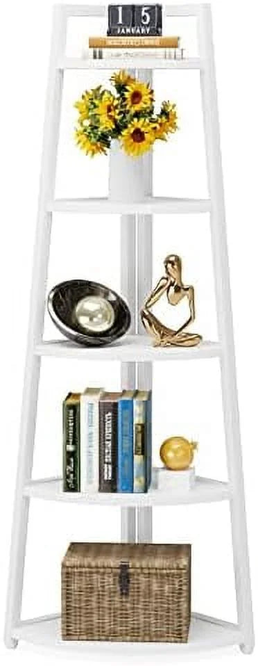 Gold 5 Tier Corner Bookshelf B3279