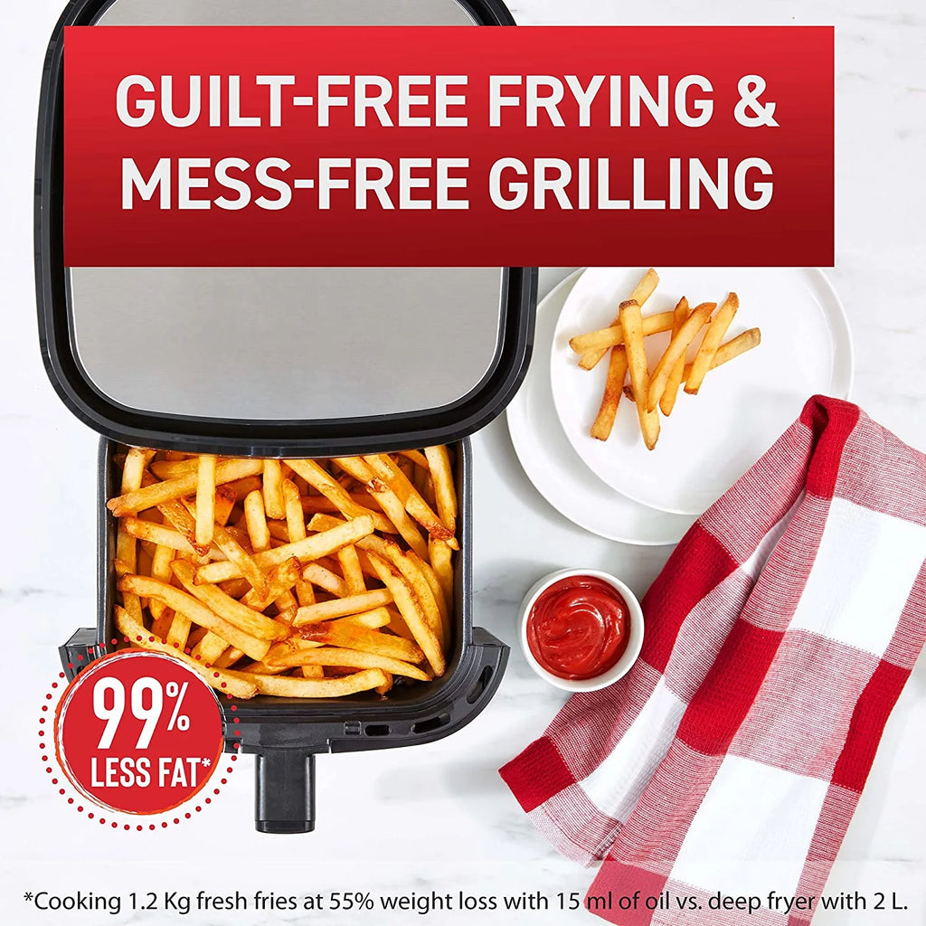 4.4 Qrt Black Air Fryer & Grill Combo L90795