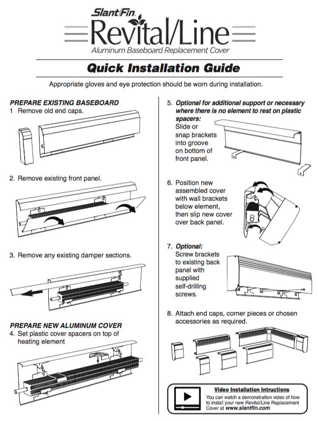 Brite White Hydronic Baseboard Cover U228433
