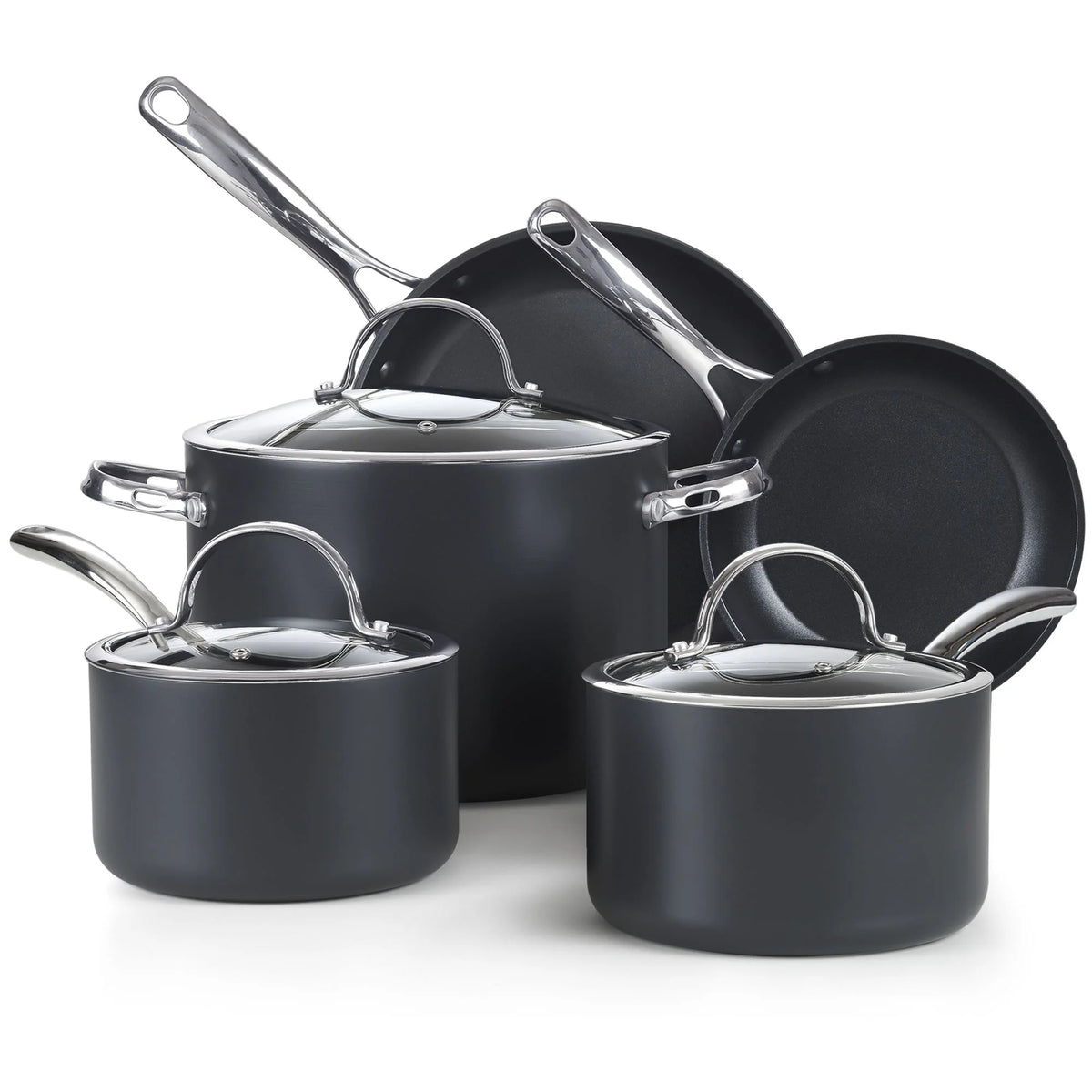 8-Piece Nonstick Hard Anodized Cookware Set D5619
