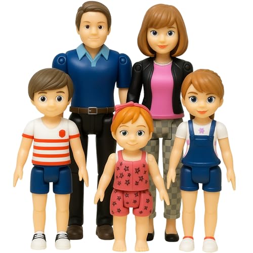 5 Poseable Action Figures for Dollhouse S475318
