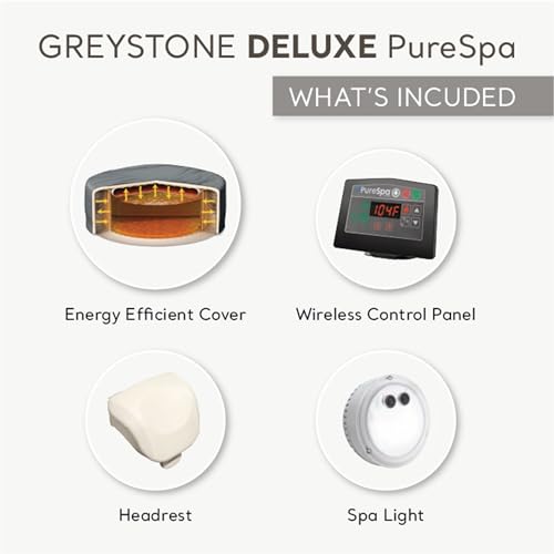 6 Person 77" x 28" Spa Set with Cover and Control Panel Y129