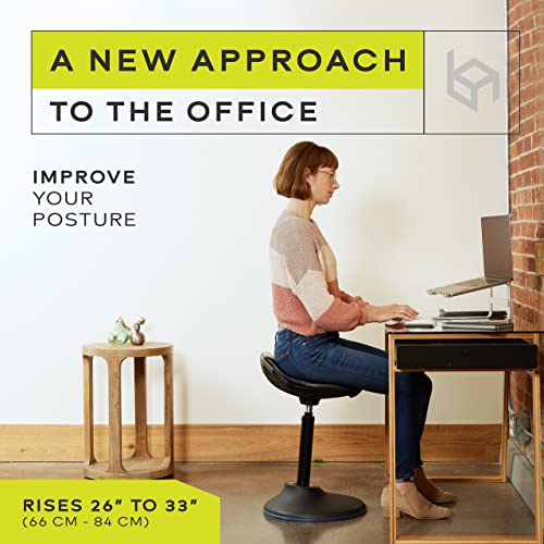 Black Ergonomic Standing Desk Chair with Back Support A9900