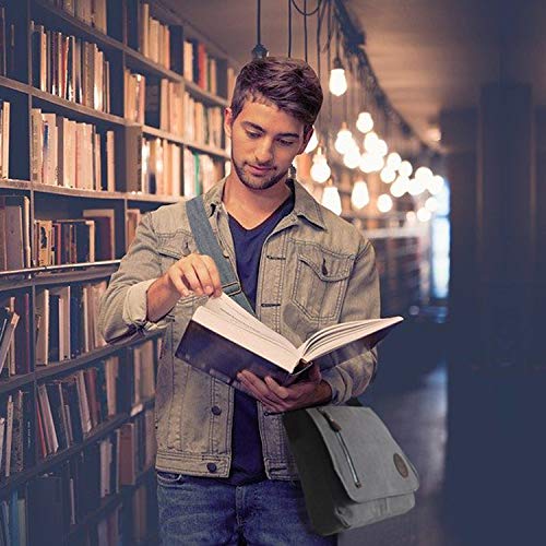 Canvas Messenger Bag 13.5" Laptop Bags (Coffee) H91734