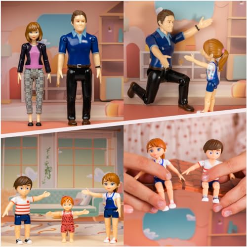 5 Poseable Action Figures for Dollhouse S475318