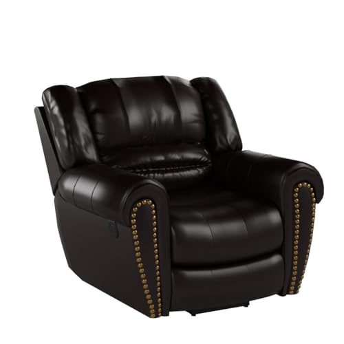 Leather Recliner Chair Set of 2, Nut Brown W619