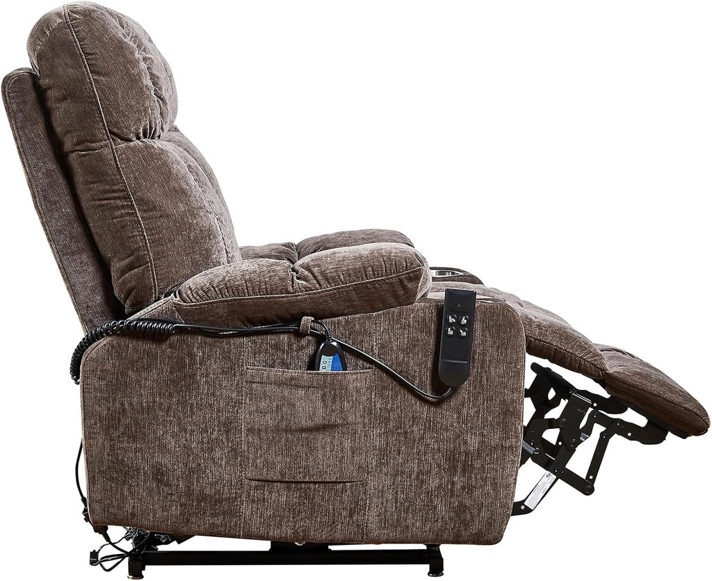 Brown Dual Motor Power Lift Recliner Chair D21861